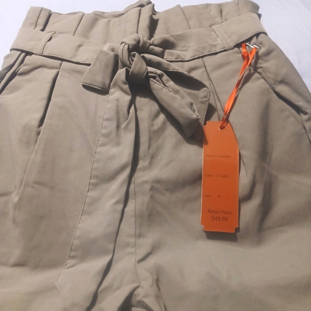 COPY - Tie waist paper bag skinny pants